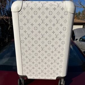 Authentic Louis Vuitton white monogram, carry-on suitcase